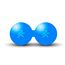 Double balle de massage en ébonite "Foam Ball" Ø 6cm | Bleu