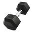 Hex Dumbbell in rubber GladiatorFit | 10 KG, Colour: Schwarz, Additional Weight: 10 kg