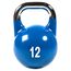 Cast iron competition kettlebell with painted logo | 12 KG, Colour: Blue, Additional Weight: 12 kg