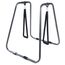 Dips station for fitness training in reinforced steel with straps