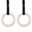 Gymnastics rings Ø 25mm in wood with adjustable strap