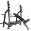 Olympic inclined steel bench with bar support