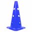 Cône 38cm 3 trous pour jalons Ø 25mm | Bleu, Couleur: Bleu