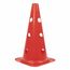Cône 38cm 3 trous pour jalons Ø 25mm | Rouge, Couleur: Rouge