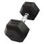 Hex Dumbbell in rubber GladiatorFit | 12.5 KG, Colour: Schwarz, Additional Weight: 12.7 kg