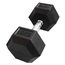 Hex Dumbbell in rubber GladiatorFit | 15 KG, Colour: Schwarz, Additional Weight: 15 kg