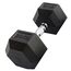 Haltère hexagonal "Hex Dumbbell" en caoutchouc GladiatorFit | 20 KG, Couleur: Noir, Poids kg: 20 