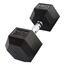 Haltère hexagonal "Hex Dumbbell" en caoutchouc GladiatorFit | 25 KG, Couleur: Noir, Poids kg: 25 