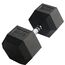 Hex Dumbbell in rubber GladiatorFit | 40 KG, Colour: Schwarz, Additional Weight: 40 kg