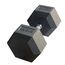 Hex Dumbbell in rubber GladiatorFit | 42.5 KG, Colour: Schwarz, Additional Weight: 42.5 kg