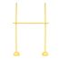 Posts with studs and milestones Ø 25mm | 3 Stakes Yellow