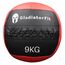 Ultra-resistant wall ball in synthetic leather | 9 KG, Colour: Schwarz, Additional Weight: 9 kg