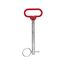 Long safety pin bolt Ø 15mm for racks and rigs | Grey