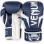 VE-1392-410-12-Venum Elite Boxing Gloves - White/Navy Blue