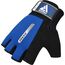 RDXWGA-W1HU-S-Gym Weight Lifting Gloves W1 Half Blue-S