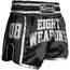 8 WEAPONS Muay Thai Shorts Super Mesh - Team 08 XXL, Taglia: 2XL, Colore: Nero