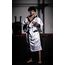 Cape de boxeur Ringside Combat Corner, Taille: L, Couleur: Blanc, 8 image
