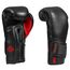 Black Fight Leather Boxing Gloves, Colour: Schwarz, OZ: 10oz