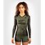 UFC Authentic Fight Week Women's Performance Long Sleeve Rashguard, Colour: Khaki, Size: M