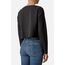 Loose Fit Cropped Sweatshirt, Taille: M, Couleur: Noir, 3 image
