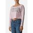 Loose Fit Cropped Sweatshirt, Bekleidungsgrösse: M, Farbe: Rosa