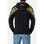 Letter Printed Hooded Full Zip, Taglia: L, Colore: Nero, 3 image