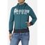 Hooded Full Zip Sweatshirt, Size: L, Colour: Blue