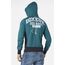 Hooded Full Zip Sweatshirt, Size: L, Colour: Blue, 2 image
