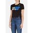 Cropped T-Shirt W/ Prints, Bekleidungsgrösse: L, Farbe: Schwarz