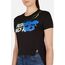 T-shirt court avec imprimés, Taille: S, Couleur: Noir, 4 image