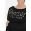 Brushed Sweatshirt Boat Neck, Size: L, Colour: Schwarz, 4 image