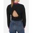 V Neck Sweatshirt Elastic Band, Size: L, Colour: Schwarz, 3 image