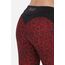 Mid-Rise  Color-Block Leggings, Size: S, Colour: Bordeau, 5 image