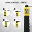 Skipping Rope Kids Plastic Abs Black-10Ft (15718), Colour: Schwarz, Length: 3.10m, 4 image
