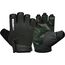 Gym Training Gloves T2 Half Army Green-S, Colour: Green, Size: S