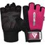 Gym Weight Lifting Gloves W1 Half, Colour: Rosa, Size: L