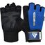 Gym Weight Lifting Gloves W1 Half, Colour: Blue, Size: M