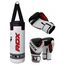 Junior Boxing Set - Punch Bag 60 cm + Boxing Gloves 6 oz, Colour: Weiss, Additional Weight: 8 kg, Length: 0.6m