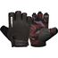Gym Training Gloves T2 Half Red-L, Colour: Schwarz, Size: L