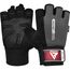 Gym Weight Lifting Gloves W1 Half, Colour: Grey, Size: L