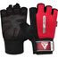 Gym Weight Lifting Gloves W1 Half, Colour: Rot, Size: L