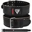 Ceinture de Force pour Haltérophilie, Taille: L, Couleur: Noir