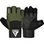 Gants de musculation W3 avec rembourrage EVA, Taille: L, Couleur: Kaki