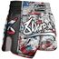 Muay Thai Shorts  - Cut like a blade black 2.0, Bekleidungsgrösse: XL, Farbe: Weiss