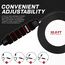 Skipping Rope Steel Coated Cable W1 Red-10.3Ft (15619), Colour: Rot, Length: 304 cm, 4 image