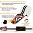 Gym Knee Wraps White/Black Plus, Size: One Size, Colour: Weiss, 5 image