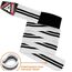 Gym Knee Wraps White/Black Plus, Size: One Size, Colour: Weiss, 6 image