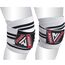 Gym Knee Wraps White/Black Plus, Size: One Size, Colour: Weiss, 7 image