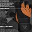 Gym Glove Micro Gray/Black Plus-XL, Size: L, Colour: Braun, 3 image