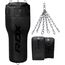 RDX 3-in-1 Angle Punch Bag Full Black with Gloves Set, Colour: Schwarz, Additional Weight: 28